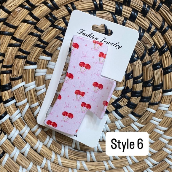 Cherry Print Hair Clips - Picture 6 of 6